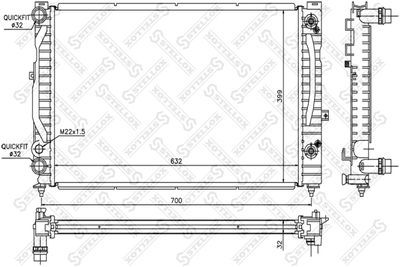 Радиатор STELLOX 1025063SX