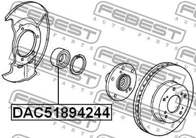 Подшипник передней ступицы FEBEST DAC51894244
