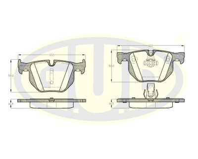 Колодки тормозные дисковые передние G.U.D GBP038160