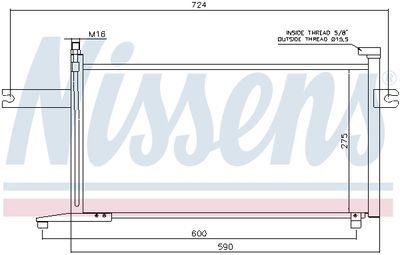 Радиатор кондиционера NISSENS 94498