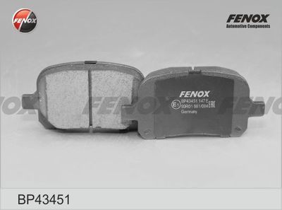 Колодки тормозные передние FENOX BP43451
