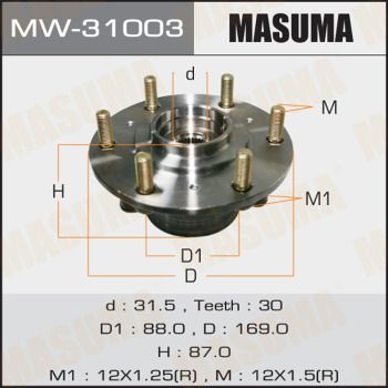 Ступица передняя Masuma MW31003