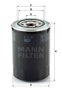 Фильтр масляный MANN-FILTER W10703
