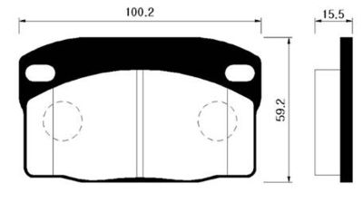 Колодки тормозные передние HSB HP2003