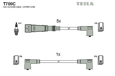 Провода зажигания TESLA T700C