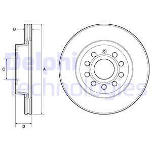 Диск тормозной DELPHI BG3832C