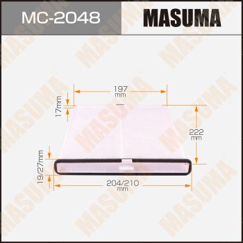 Фильтр салона Masuma MC2048