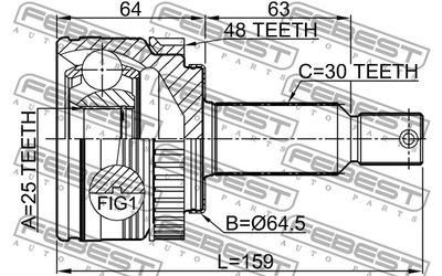 ШРУС наружный FEBEST 1210IX35MTA48