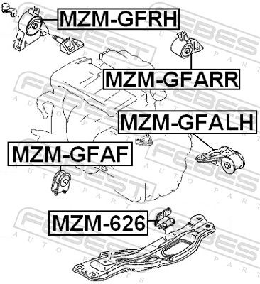 Опора двигателя MAZDA L08139050A