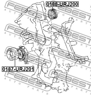Ролик TOYOTA 1660338012