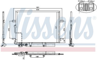 Радиатор кондиционера NISSENS 94614