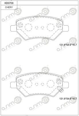 Колодки тормозные передние CHERY A216GN3501080BA