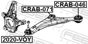 Сайлентблок рычага переднего FIXAR FG0410