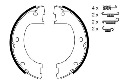Колодки тормозные барабанные BOSCH 0986487751