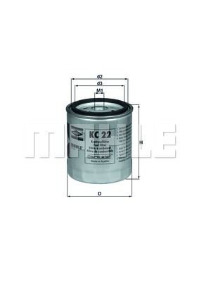 Фильтр топливный MAHLE KC22