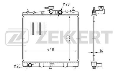 Радиатор охлаждения двигателя Zekkert MK1450