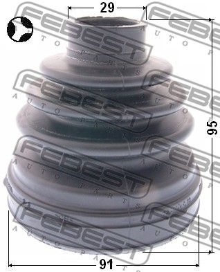 Пыльник ШРУС внутреннего комплект FEBEST 0115KUN26T