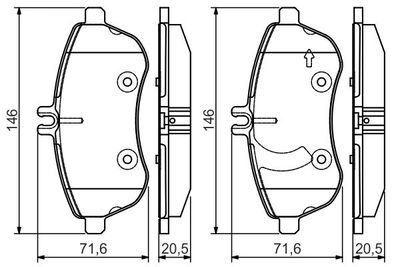 Колодки тормозные дисковые передние BOSCH 0986495104