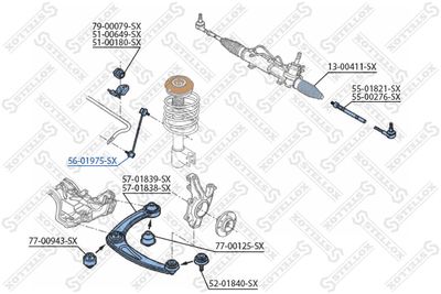 Тяга стабилизатора переднего STELLOX 5601975SX