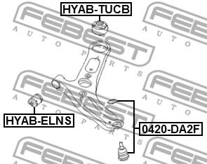 Втулка подвески Hyundai/Kia 545512R000