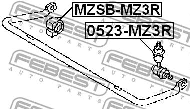 Тяга стабилизатора заднего FEBEST 0523MZ3R