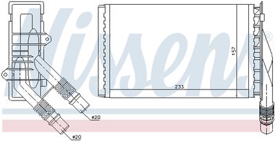 Радиатор отопителя NISSENS 72985