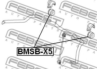 Втулка стабилизатора переднего FEBEST BMSBX5