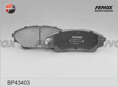 Колодки тормозные передние FENOX BP43403