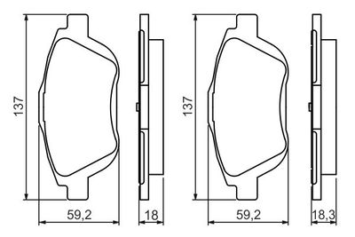 Колодки тормозные передние BOSCH 0986494438