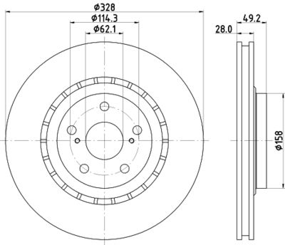 Диск тормозной передний Nisshinbo ND1095K