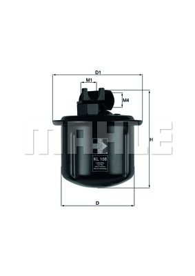 Фильтр топливный MAHLE KL108