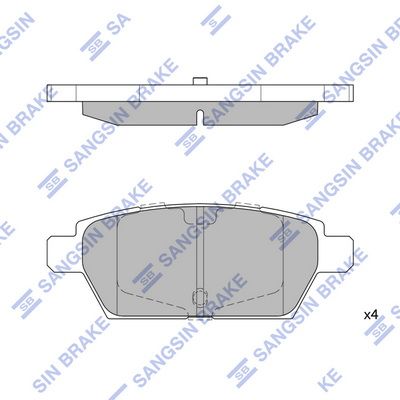 Колодки тормозные задние SANGSIN SP1476