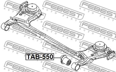 Сайлентблок задней балки FEBEST TAB550