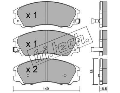 Комплект колодок для дискового тормоза TRUSTING 5220