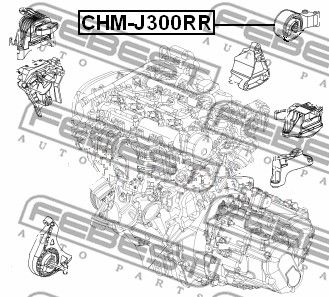 Опора двигателя FEBEST CHMJ300RR