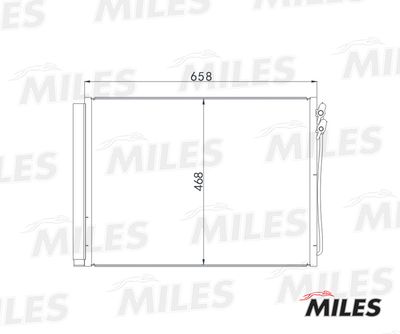 Радиатор кондиционера Miles ACCB060