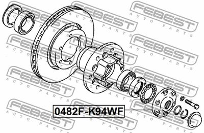 Ступица передняя FEBEST 0482FK94WF