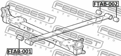 Сайлентблок рессоры задней FEBEST FTAB001