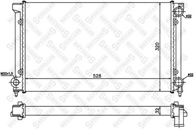 Радиатор системы охлаждения STELLOX 1025003SX