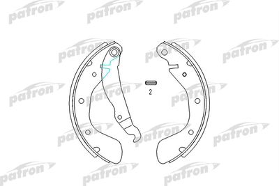 Колодки тормозные барабанные PATRON PSP334