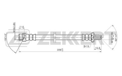 Шланг тормозной задний Zekkert BS9194
