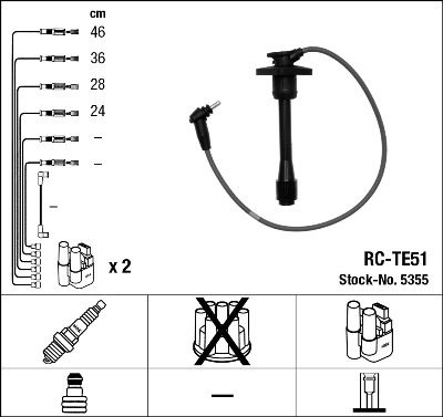 Комплект проводов высоковольтных NGK 5355
