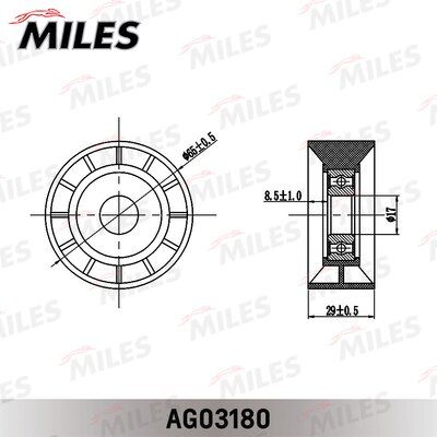 Ролик ремня приводного Miles AG03180
