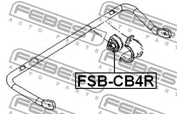 Втулка стабилизатора заднего FEBEST FSBCB4R