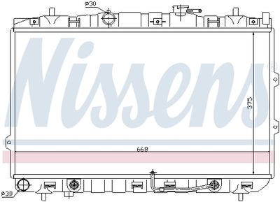 Радиатор охлаждения двигателя NISSENS 66649
