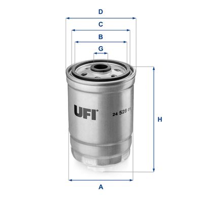 Фильтр топливный дизель UFI 2452801