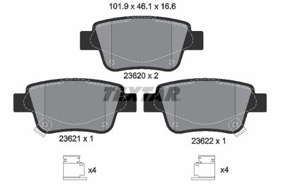 Колодки тормозные дисковые TEXTAR 2362002
