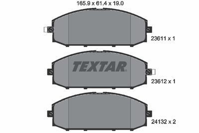 Колодки тормозные передние TEXTAR 2361101