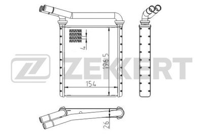 Радиатор отопителя Zekkert MK5137