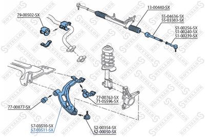 Рычаг правый STELLOX 5703511SX